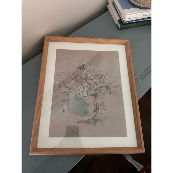 Beautiful floral picture in natural wood frame. - Picture 2 of 8